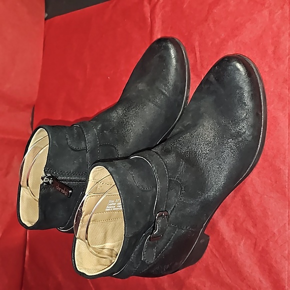 Dansko Cagney Black Leather Comfortable Ankle Booties 7-7.5US EUR37 - Picture 3 of 16